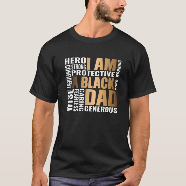 Mens Black Father King Vathers Day Vater Matter Hu T-Shirt (Vorderseite)