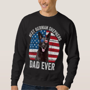 Mens Black German Shepherd Vater American Flag Gsd Sweatshirt