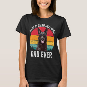 Mens Black German Shepherd Vater Vintag Dog Owner T-Shirt