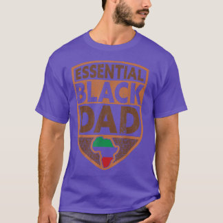 Mens Black Vater Afrikanischer Vater  T-Shirt