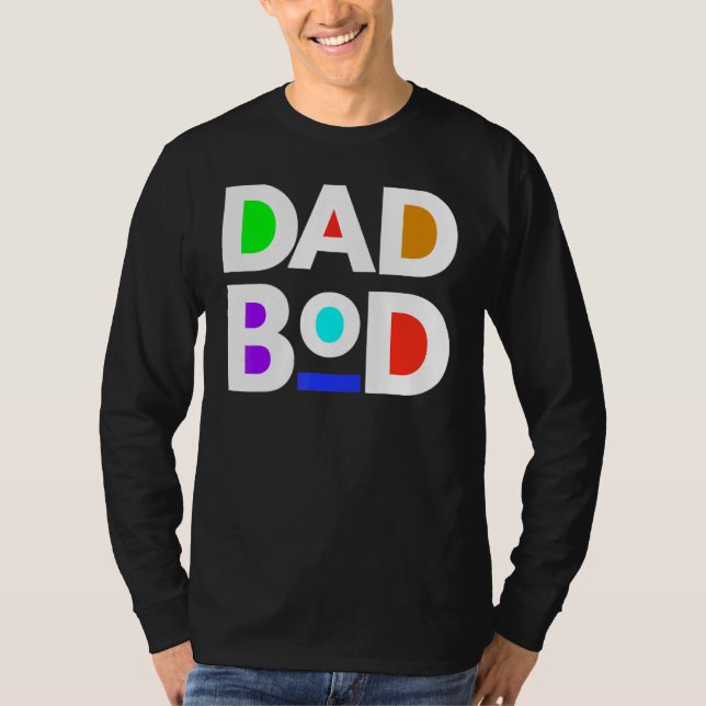 Mens Black Vater Bod Väter trainieren Übung Da T-Shirt (Vorderseite)