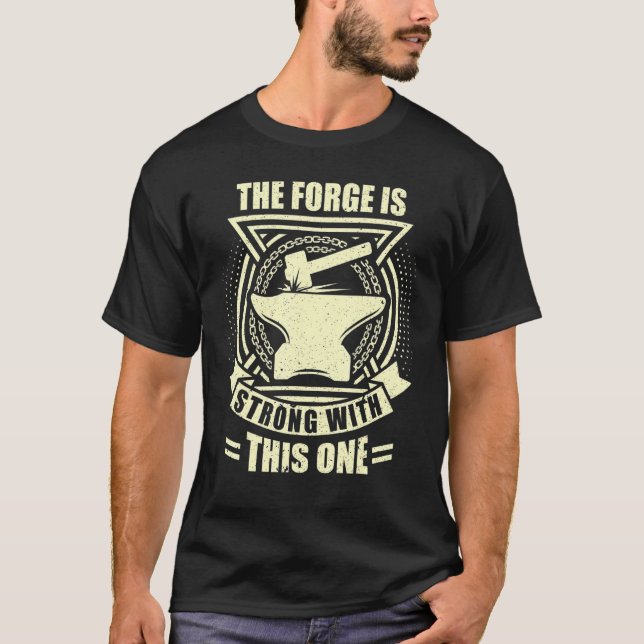 Mens Blacksmith Hammer Blacksmithing Forge Forge T-Shirt (Vorderseite)