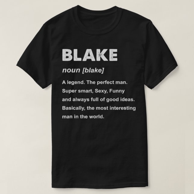 Mens Blake Name  T-Shirt (Design vorne)