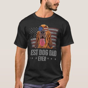 Mens Bloodhound Best Dog Vater je Retro USA US ame T-Shirt