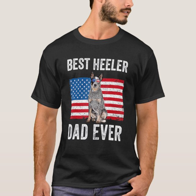 Mens Blue Heeler Vater Australian Cattle Dog Ameri T-Shirt (Vorderseite)
