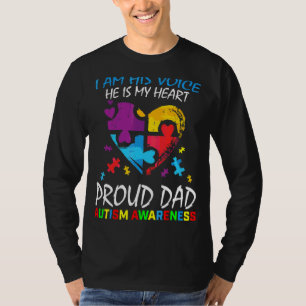 Mens Blue Proud Autismus Awareness Vater Son Autis T-Shirt
