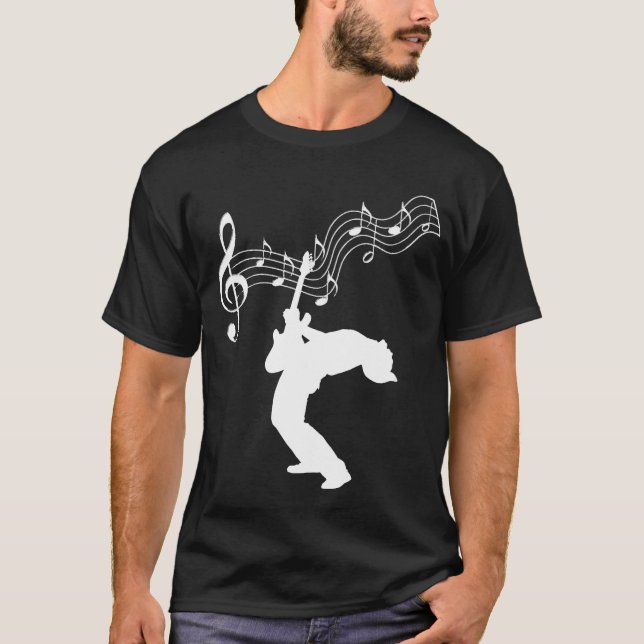 Men's Blues Rock Gitarrist Music T - Shirt (Vorderseite)