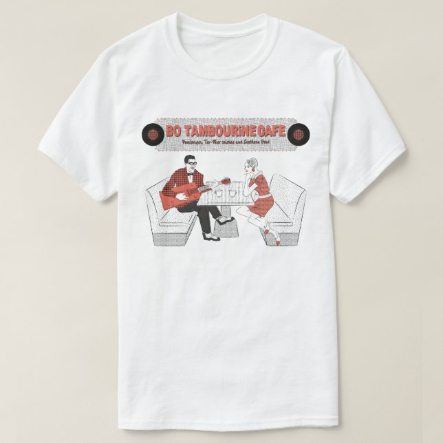 Mens BO TAMBOURiNE CAFE T-Shirt (Design vorne)