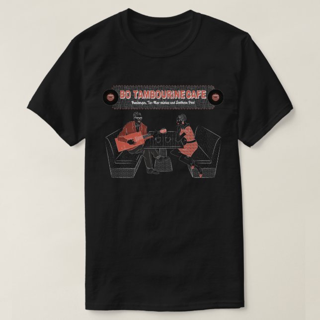 Mens BO TAMBOURiNE CAFE T-Shirt (Design vorne)