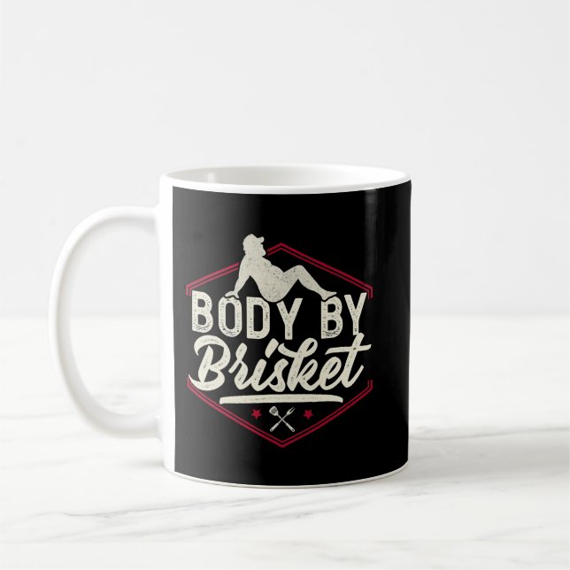 Mens Body by Brisket Shirt Funny Steak Lover Grill Kaffeetasse (Links)