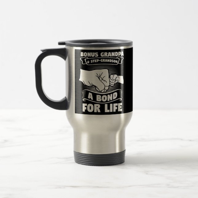 Mens Bonus Grandpa Step Bonus  Reisebecher (Links)