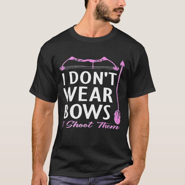 Mens Bowhunting Ich trage keine Bogen, die ich in  T-Shirt (Vorderseite)