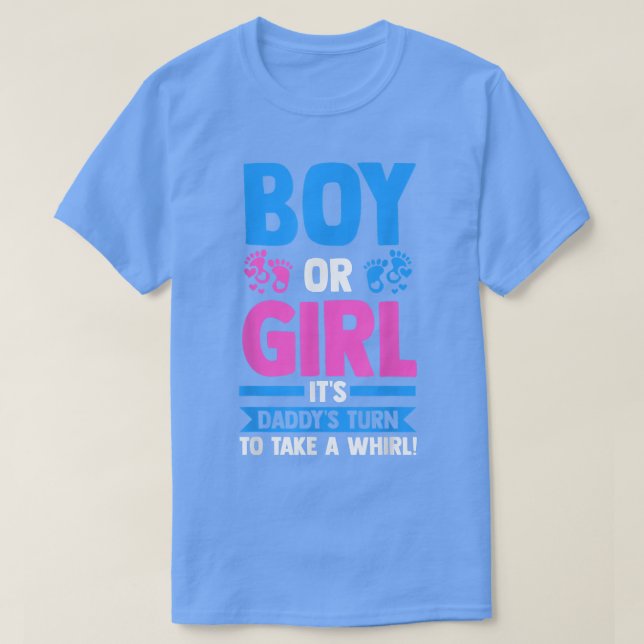 Mens Boy oder Girl Es ist Papa geworden Geschlecht T-Shirt (Design vorne)