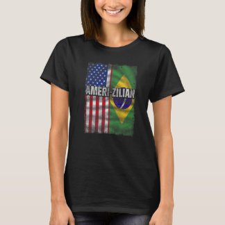 Mens Brasil Stolze Brasilianer Brasilianische Wurz T-Shirt