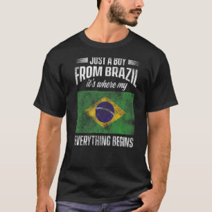 Mens Brazil Proud Brasilianer Brasilianer Roots Am T-Shirt