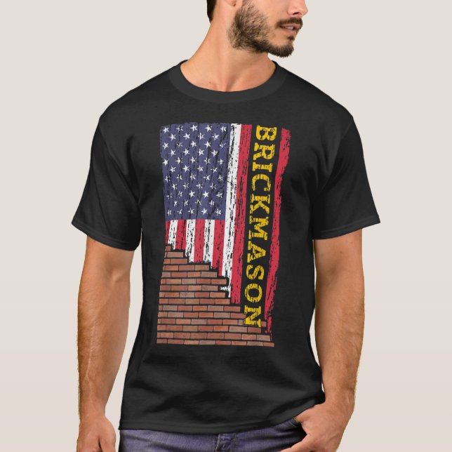 Mens Brick Mason Bricklayer Mauerwerk Bau U T-Shirt (Vorderseite)
