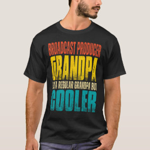 Mens Broadcast Producer Opa wie eine normale Gra T-Shirt