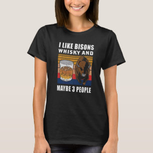 Mens Buffalo I like Bisons Whisky und vielleicht 3 T-Shirt