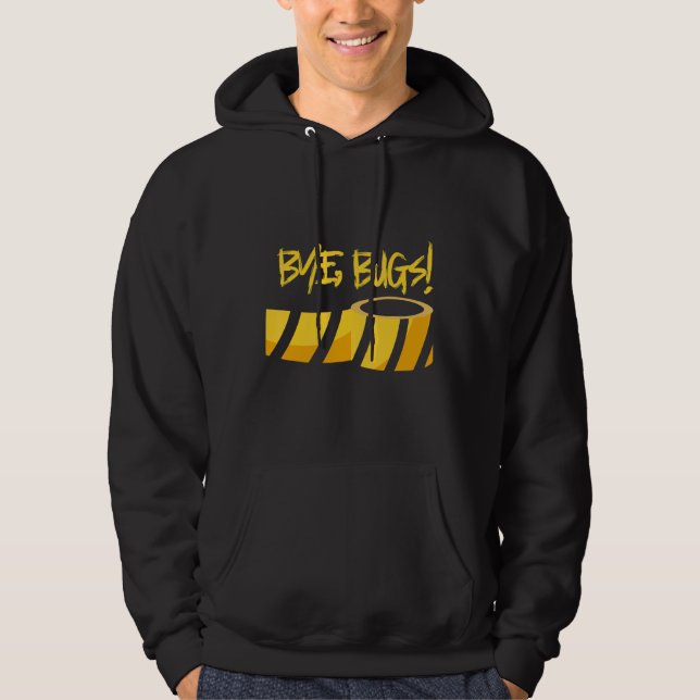 Mens Bye Bugs! Beruflicher Schädling Hoodie (Vorderseite)