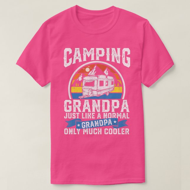 Mens Camping Grandpa Funny Camper RV Retro Papio T-Shirt (Design vorne)