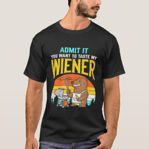 Mens Camping Grizzly Bär Animal Puff T-Shirt