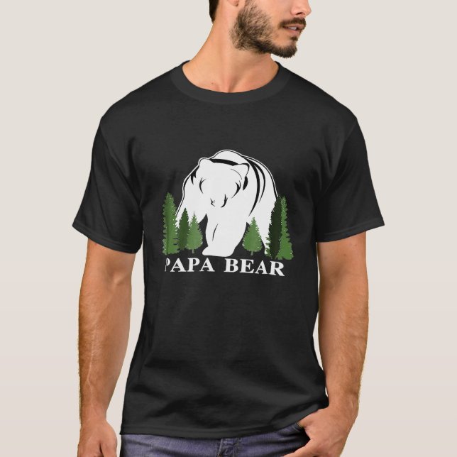 Mens Camping Papa Bear T-Shirt (Vorderseite)