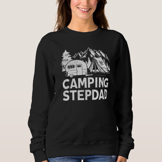 Mens Camping Stepdad Außenwelt Camping Fa Sweatshirt (Vorderseite)