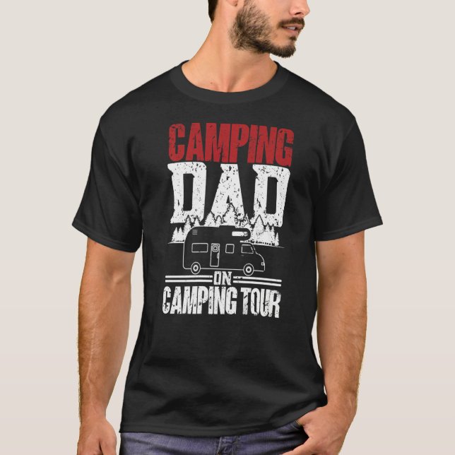 Mens Camping Vater on Tour Campo Caravan Camping T-Shirt (Vorderseite)