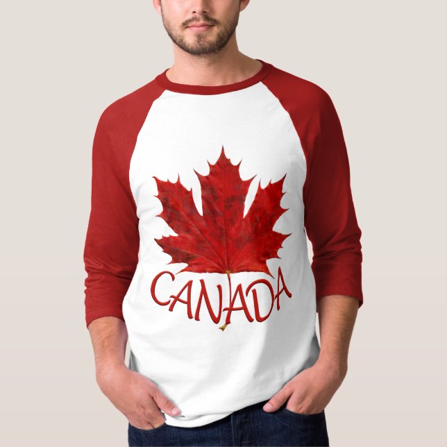Men's Canada Flag Baseball Jersey Souvenir Shirt (Vorderseite)