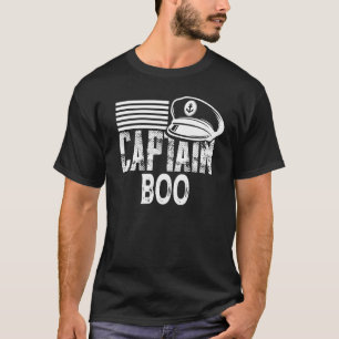 Mens Captain Boo Sailing Captain Hat Boat Owner Bo T-Shirt