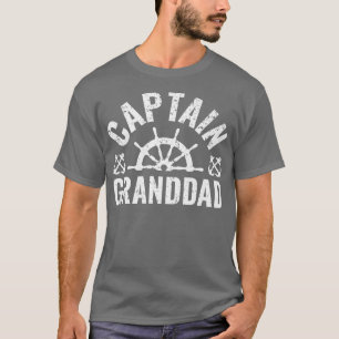 Mens Captain Granddad Boat Owner Lake Fath T-Shirt