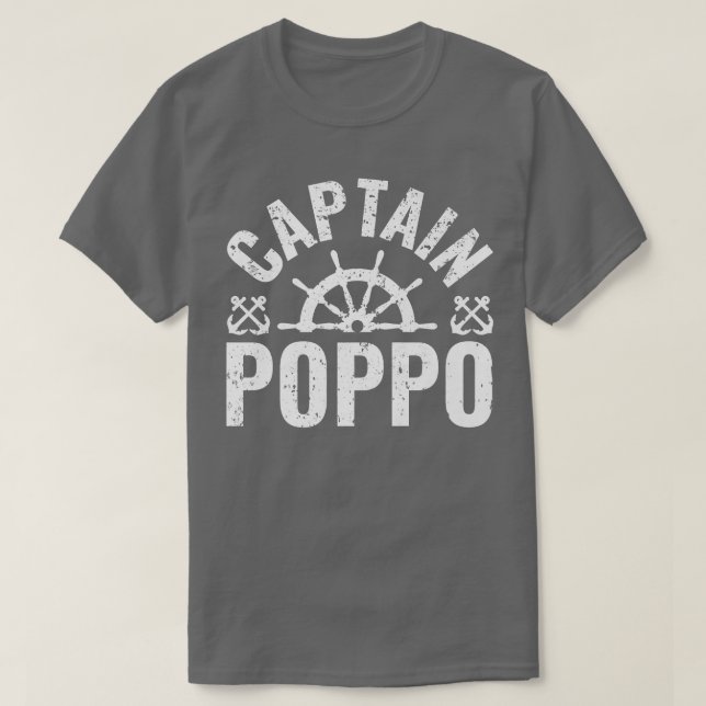 Mens Captain Poppo Boat Owner Lake Bootspater' T-Shirt (Design vorne)