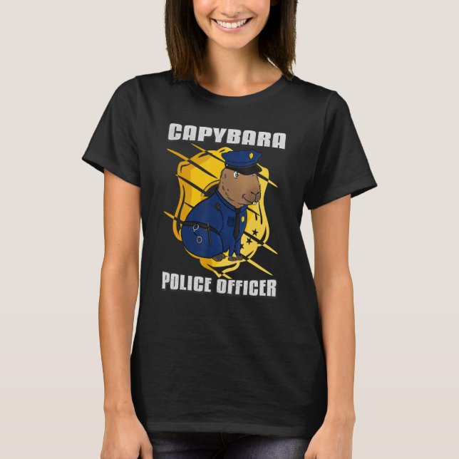 Mens Capybara Polizeichef T-Shirt (Vorderseite)