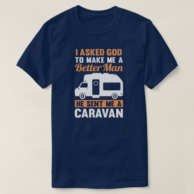 Mens Caravan Camping  T-Shirt (Design vorne)