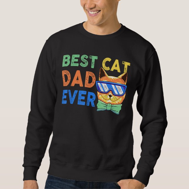 Mens Cat Daddy Vater Bester Katze Vater je Vather  Sweatshirt (Vorderseite)