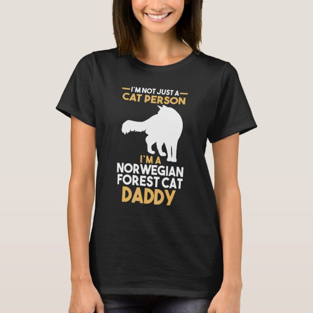 Mens Cat Eigentümer Norwegischer Wald Daddy T-Shirt (Vorderseite)