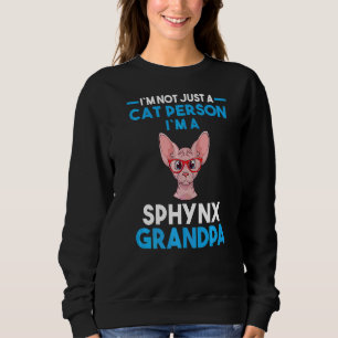 Mens Cat Großvater Sphynx Opa Sweatshirt