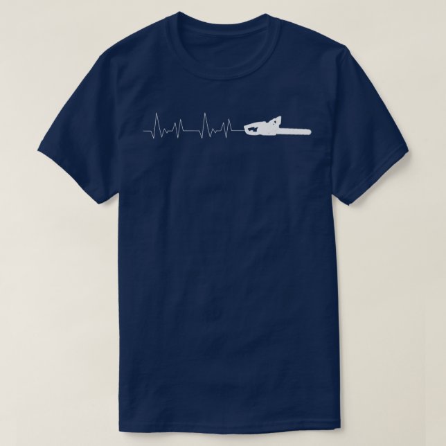 Mens Chainsaw Heartbeat Arborist  T-Shirt (Design vorne)