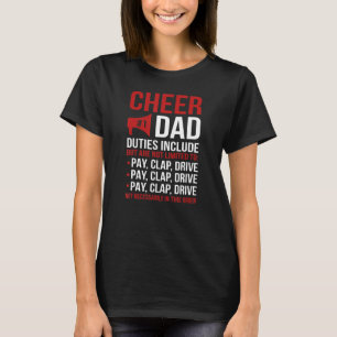 Mens Cheer Vater Duties Cheerleader Pater Cheerlea T-Shirt