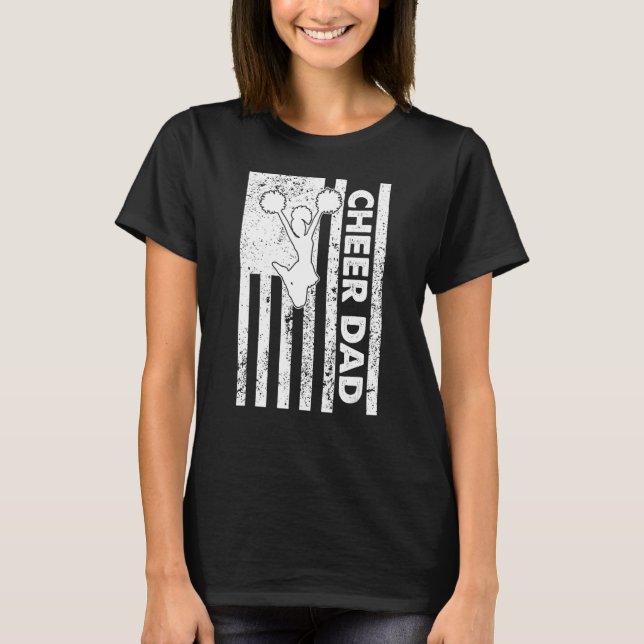 Mens Cheer Vater Vintag amerikanischer Flaggenvate T-Shirt (Vorderseite)