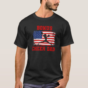 Mens Cheerleading Papa Bonus Cheer Vater T-Shirt