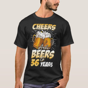Mens Cheers & Biers bis 36 Jahre alt 36. Geburtsta T-Shirt