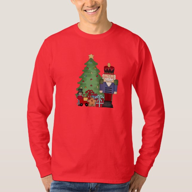 Mens Christmas Nutcracker T-shirt de vacances (Devant)