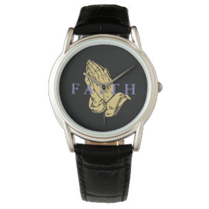 Mens Classic Watch-Hands des Gebet-Glaubens Armbanduhr