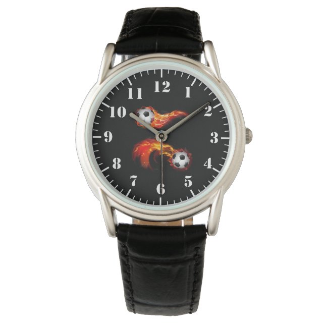 Men's Classic Watch-Soccer Balls Armbanduhr (Vorderseite)