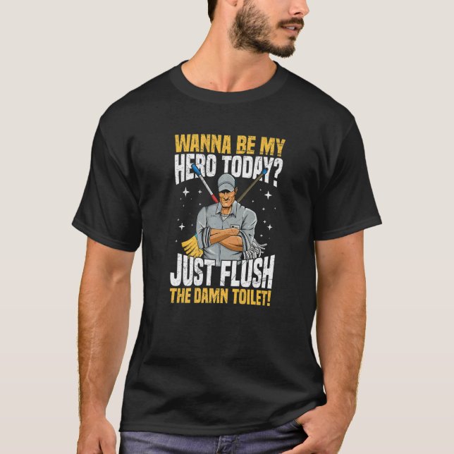 Mens Cleaning School Custodian Quote for a School  T-Shirt (Vorderseite)