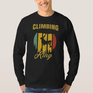 Mens Climbing King Retro Boulder Rocks Boulding T-Shirt