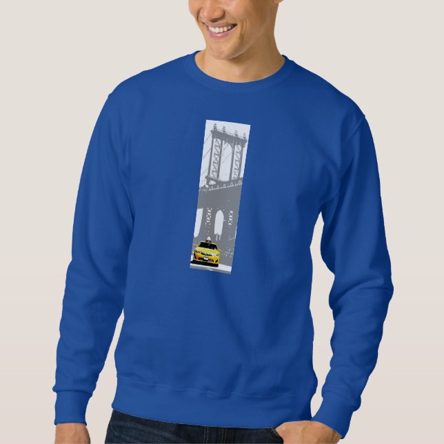 Mens Clothing New York City Nyc Yellow Taxi Men's Sweatshirt (Vorderseite)