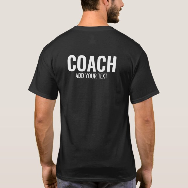 Mens Coach für doppelseitige Printmedien Trendy Bl T-Shirt (Rückseite)