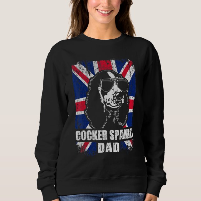 Mens Cocker Spanischer Vater Coole Flagge des Vere Sweatshirt (Vorderseite)